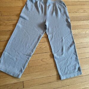 St. John Heather Gray Knit Pull On Pants sz 14